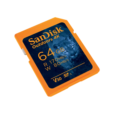 SanDisk Outdoors 4K SD UHS-I Card Two, 64GB